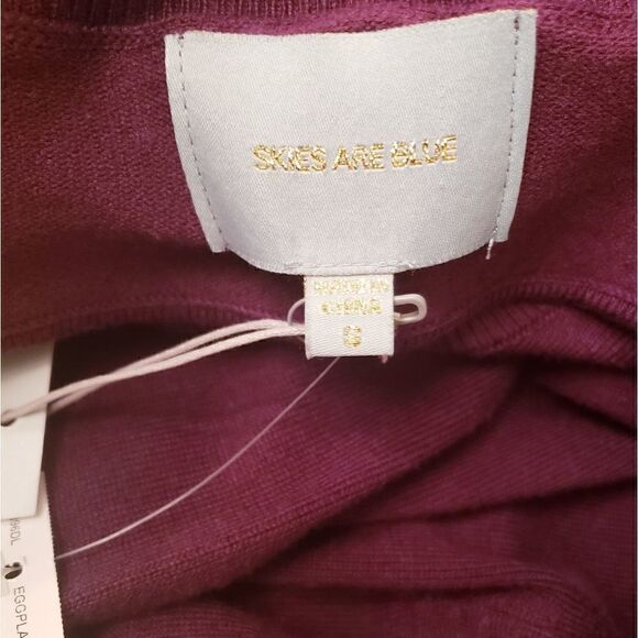 SKIES ARE BLUE Turtleneck Open Back Sweater - Picture 3 of 4